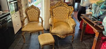 Vintage Barrock stoelen set  beschikbaar voor biedingen