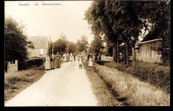 Munnekeburen (Frl.), FOTOKAART Straatgezicht met volk, 1913 beschikbaar voor biedingen