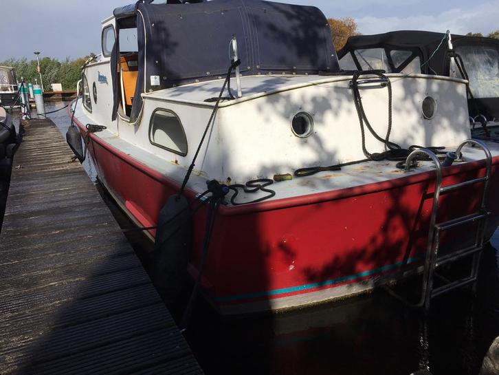 Motor kruiser jacht 8,50x2,85x2,25 4 cil inr camper mogelijk, Watersport en Boten, Motorboten en Motorjachten, Gebruikt, Staal
