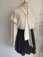 Pinko blouse lange mouw beige ecru M/38, Verzenden, Beige, Zo goed als nieuw, Maat 38/40 (M)