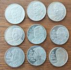 complete set van 9 Tros munten "in t zilver", Postzegels en Munten, Koningin Beatrix, Zilver, Losse munt, Overige waardes