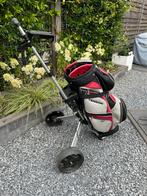 Golfkar + tas (putter in overkeg), Ophalen, Gebruikt, Golfkar, Overige merken