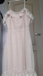 Vintage lichtroze jurk kant, Maat 38/40 (M), Ophalen of Verzenden, Zo goed als nieuw, Vintage