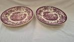 6 Amazone paarse borden Petrus Regout, Antiek en Kunst, Antiek | Servies los, Ophalen of Verzenden
