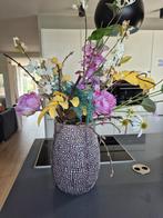 PTMD vaas gevuld met kunstbloemen, Huis en Inrichting, Woonaccessoires | Vazen, Ophalen, Zo goed als nieuw, Glas, Minder dan 50 cm