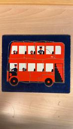 Vintage Londen dubbeldekker bus houten puzzel, Ophalen of Verzenden, Gebruikt