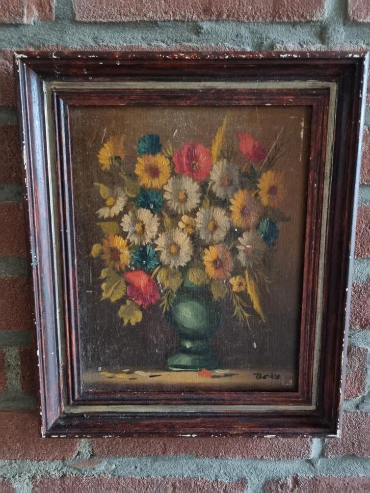 Stilleven olieverfschilderij, Antiek en Kunst, Kunst | Schilderijen | Klassiek, Ophalen of Verzenden