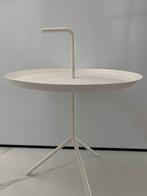 Eigenwijs wit bijzet tafeltje van designer Thomas Benzen, Huis en Inrichting, Ophalen, Minder dan 55 cm, Gebruikt, Metaal of Aluminium