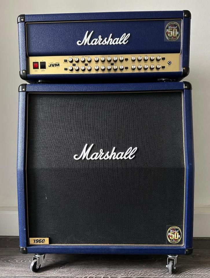 Marshall JVM410HJS Joe Satriani Half Stack, Muziek en Instrumenten, Versterkers | Bas en Gitaar, Gebruikt, Gitaar, 100 watt of meer