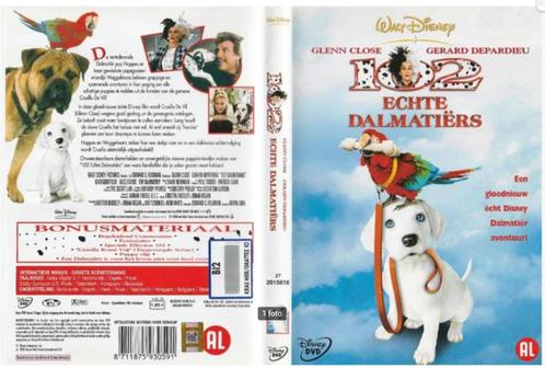 102 ECHTE DALMATIËRS**, Cd's en Dvd's, Dvd's | Kinderen en Jeugd, Zo goed als nieuw, Avontuur, Alle leeftijden, Ophalen of Verzenden
