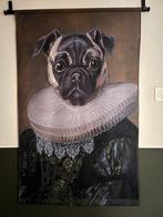 Velvet wandkleed mopshond, Huis en Inrichting, Ophalen of Verzenden, Zo goed als nieuw