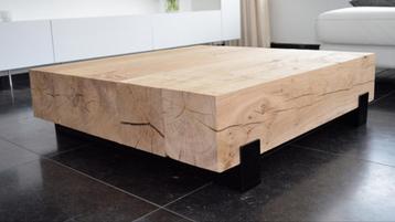 Salontafel eiken balken beschikbaar voor biedingen