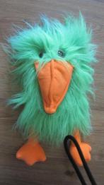 Handpop vogel/raaf/kraai met piepje in de snavel 40 cm groot, Ophalen of Verzenden, Zo goed als nieuw, Overige typen