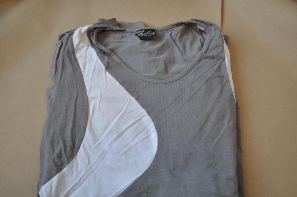 NOP9 Ophilia Jurk Grijs wit maat 4, Kleding | Dames, Grote Maten, Jurk, Ophalen of Verzenden, Zo goed als nieuw, Ophilia