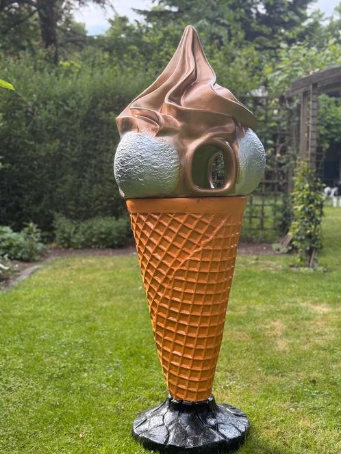 Unieke IJsco Prullenbak bronsgoud met zilver  IJshoorn, Tuin en Terras, Tuinbeelden, Ophalen of Verzenden
