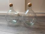 Unieke glazen lichtgewicht terrarium voor plantjes 2 stuks, Huis en Inrichting, Ophalen, Overige kleuren, Glas, Minder dan 50 cm