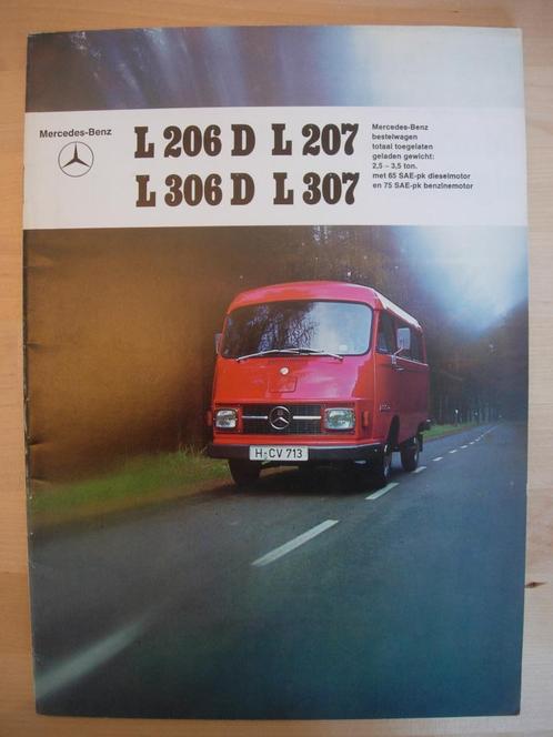 Mercedes 206D 207 306D 307 Brochure 1974 - 206 306 - Hanomag, Boeken, Auto's | Folders en Tijdschriften, Zo goed als nieuw, Mercedes