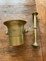 Antieke gave vijzel met stamper, Antiek en Kunst, Antiek | Koper en Brons, Ophalen of Verzenden