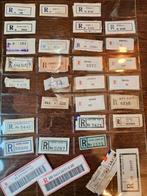Verschillende Europese en Aziatische aantekenstrookjes, Postzegels en Munten, Postzegels | Nederland, Ophalen of Verzenden