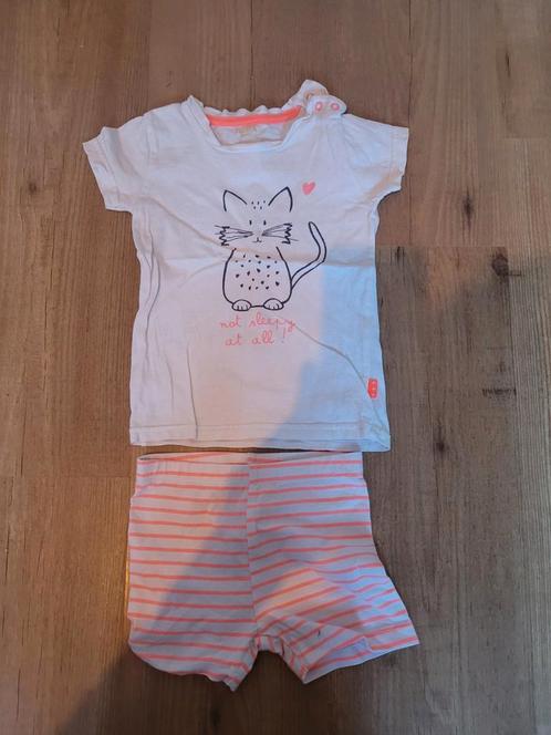 2-delig pyjamasetje zomer pyjama kort broekje t-shirt mt 86, Kinderen en Baby's, Babykleding | Maat 86, Zo goed als nieuw, Meisje