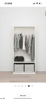 Ikea Kleppstad Kledingkast - Wit als nieuw, Huis en Inrichting, Kunststof, Zo goed als nieuw, 150 tot 200 cm, 50 tot 100 cm