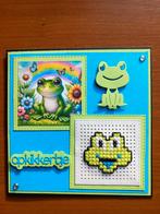 Kaart opkikkertje kikker geborduurd 11 = 2,25, Hobby en Vrije tijd, Kaarten | Zelfgemaakt, Ophalen of Verzenden, Zo goed als nieuw