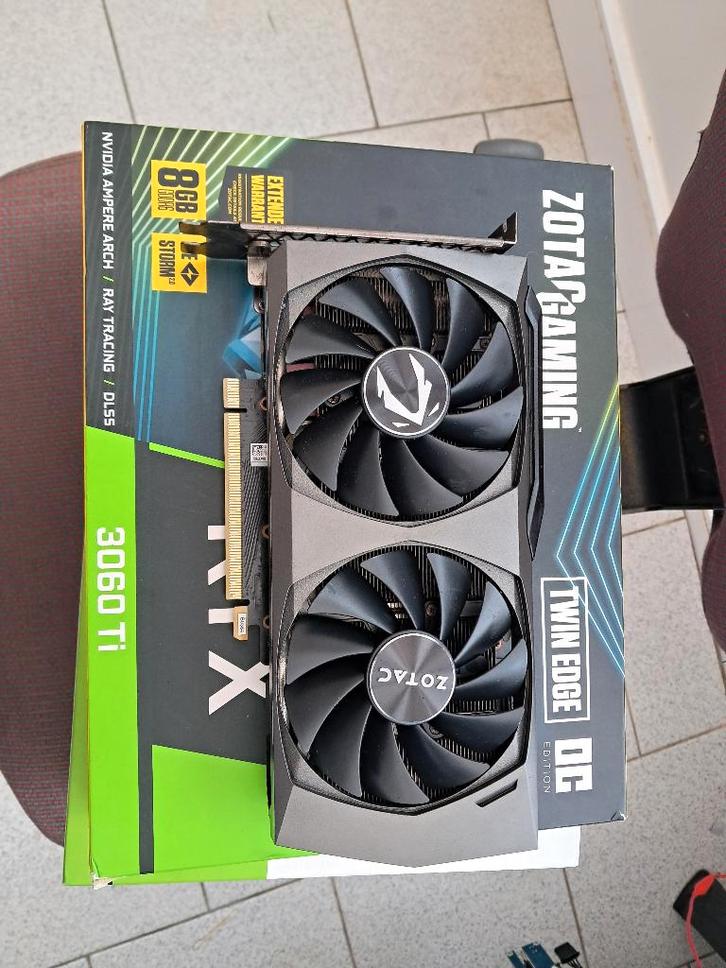 Nvidia RTX 3060Ti Zotac GPU, Computers en Software, Videokaarten, Gebruikt, Nvidia, PCI-Express 4.0, GDDR6, HDMI, DisplayPort