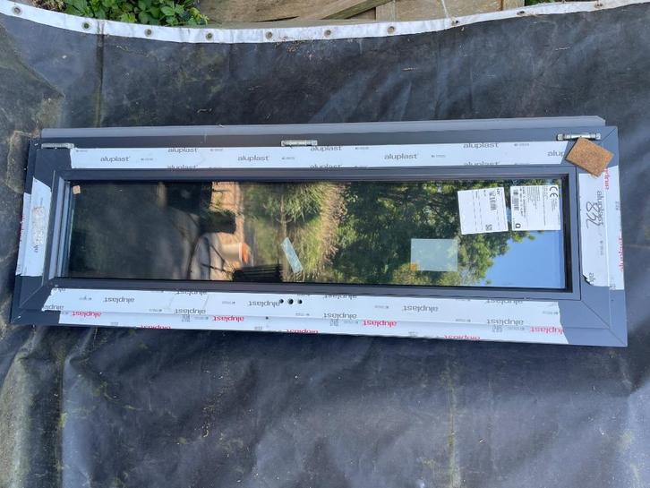 Raamkozijn (3x) Kiep Antraciet HR++ Kunststof 1425x480 NIEUW, Doe-het-zelf en Verbouw, Kozijnen en Schuifpuien, Nieuw, Raamkozijn