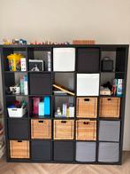 IKEA Kallax kast 182x182cm zwart - Kallax manden, Gebruikt, 150 tot 200 cm, Ophalen of Verzenden, 25 tot 50 cm