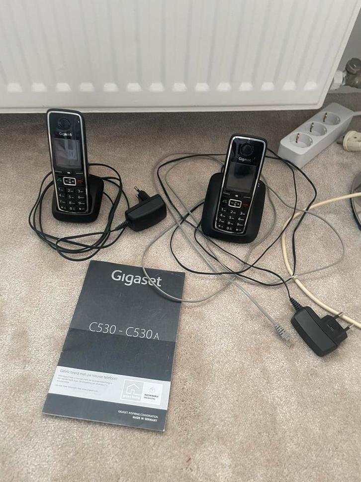 Gigaset C530A Duo - Draadloze Telefoon, Telecommunicatie, Vaste telefoons | Handsets en Draadloos, Gebruikt, 2 handsets, Stralingsarm
