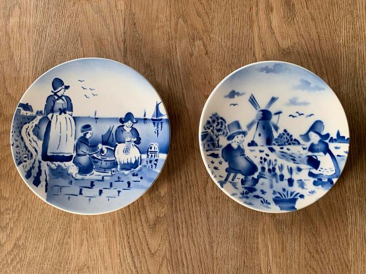 2 Vintage Wandborden VEB Steingut DDR Delftsblauw, Antiek en Kunst, Antiek | Wandborden en Tegels, Verzenden