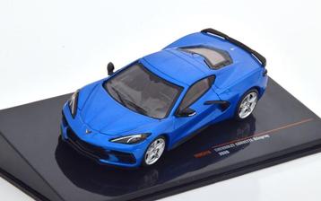 Chevrolet Corvette Stingray 2020 Blauw Model 1/43 Ixo Models beschikbaar voor biedingen