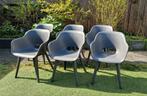 Allibert Akola tuinstoelen grijs/antraciet 6 stuks, Tuin en Terras, Tuinstoelen, Ophalen, Zo goed als nieuw, Kunststof
