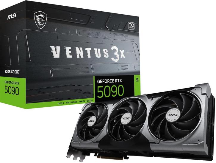 MSI GeForce RTX 5090 32G VENTUS 3X OC, Computers en Software, Videokaarten, Nieuw, Nvidia, PCI-Express 5.0, GDDR6, HDMI, DisplayPort