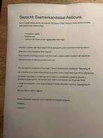 Examenkandidaat Pedicure, Komt aan huis