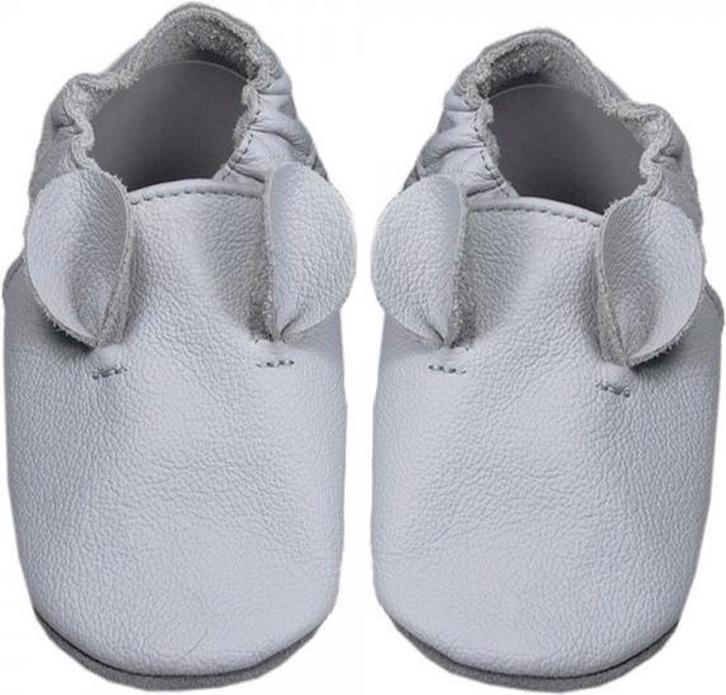 Lichtgrijze babyslofjes van Hobea met oortjes, Kinderen en Baby's, Babykleding | Schoentjes en Sokjes, Nieuw, Jongetje of Meisje