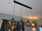 Moderne hanglamp boven eettafel 1.20 mtr., Ophalen, Zo goed als nieuw, Glas, 75 cm of meer
