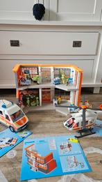 Playmobil ziekenhuis, ambulance, Helikopter, Kinderen en Baby's, Speelgoed | Playmobil, Ophalen, Zo goed als nieuw