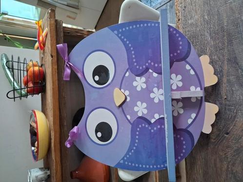 Wandplankje/schapje uil voor op de kinderkamer., Kinderen en Baby's, Kinderspulletjes, Gebruikt, Ophalen