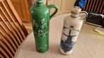 2 oude jenever kruiken delfs blauw en groen, Antiek en Kunst, Curiosa en Brocante, Ophalen of Verzenden