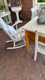 Schommelstoel, Huis en Inrichting, Stoelen, Ophalen of Verzenden, Gebruikt, Wit, Eén