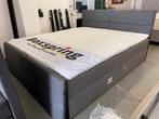 Boxspring met opbergruimte 180x200cm grijs, Huis en Inrichting, Slaapkamer | Bedden, Bed met opbergruimte, Grijs, 180 cm, Stof