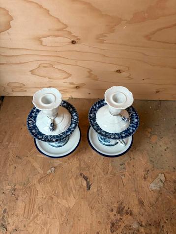 Delfts Blauwe Kandelaren Set beschikbaar voor biedingen