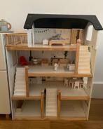 XL Houten Poppenhuis incl meubelset. Petit Amelie, Ophalen, Gebruikt, Poppenhuis