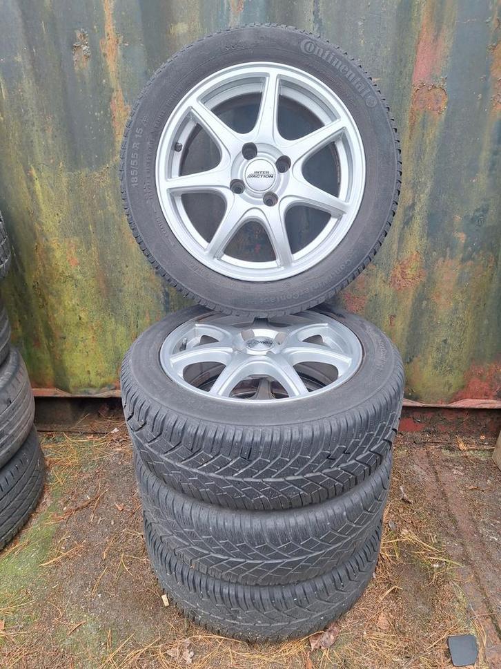 VW Up,Seat Mii,Skoda Citigo Winterset 185/55R15 Continental, Auto-onderdelen, Banden en Velgen, Banden en Velgen, Winterbanden