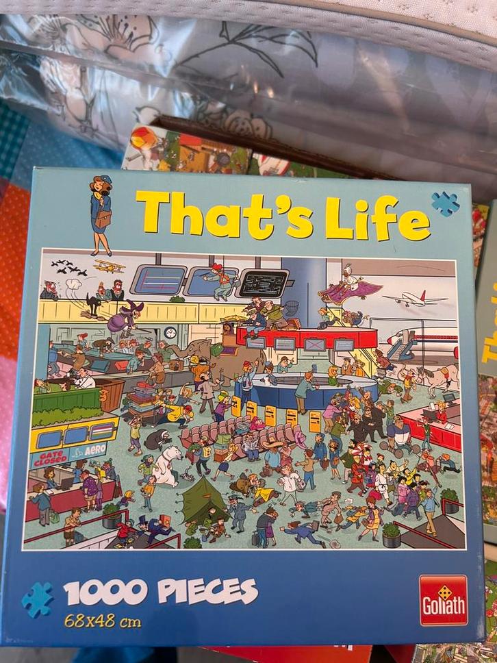 10 puzzels 8x Wacky World 2x That’s Life, Hobby en Vrije tijd, Denksport en Puzzels, Zo goed als nieuw, 500 t/m 1500 stukjes, Ophalen of Verzenden