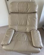 Leren draai fauteuil, Huis en Inrichting, Fauteuils, Ophalen, Zo goed als nieuw, 75 tot 100 cm, Eigentijds