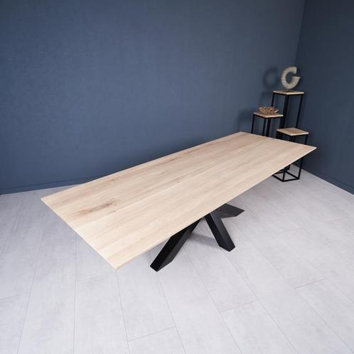 eikentafel 220 x 100 verjongd, keukentafel, eettafel, Huis en Inrichting, Tafels | Eettafels, Nieuw, 100 tot 150 cm, 200 cm of meer