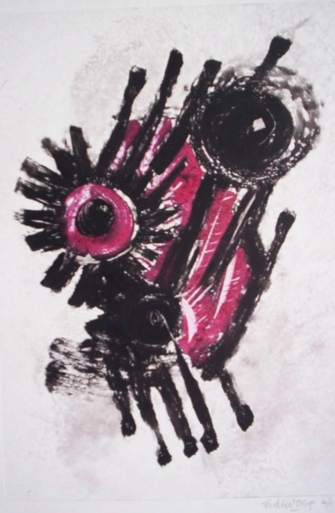 Cor de Wolff (1889 1963).Prachtige kleurenets., Antiek en Kunst, Kunst | Etsen en Gravures, Verzenden