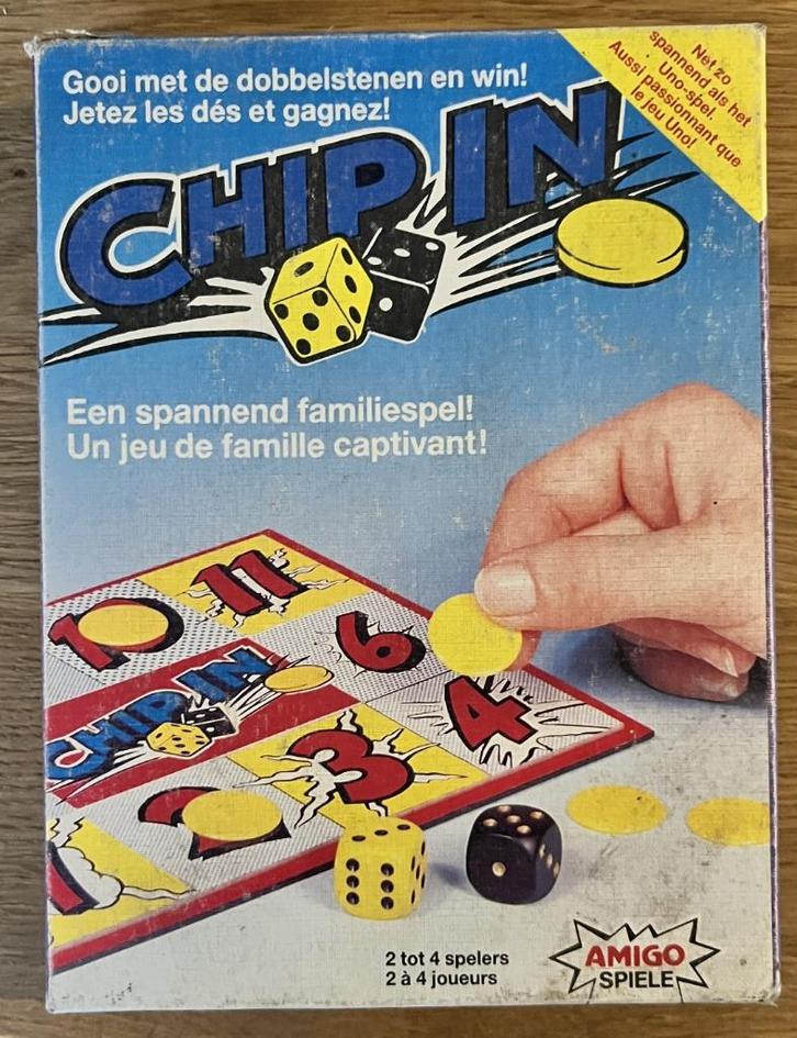 Chip in (1989) Spel, Hobby en Vrije tijd, Gezelschapsspellen | Bordspellen, Gebruikt, Een of twee spelers, Drie of vier spelers